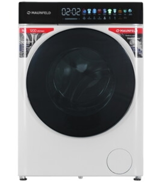 Стиральная машина Maunfeld MFWD1295WH05 белый, загрузка фронтальная 9 кг, 1200 об/мин., класс: В