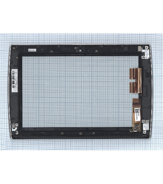 Сенсорное стекло (тачскрин) для Asus Eee Pad Slider SL101, черное с рамкой