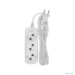 Удлинитель 3 гнезда, 5 м, 2х0,75 мм², б/з, белый PROconnect, фото3