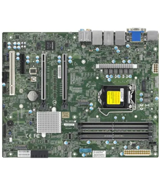 Материнская плата Supermicro MBD-X12SCA-F-B W-1200 CPU, 4 DIMM slots, Intel W480 controller for 4 SATA3 (6 Gbps) ports, RAID 0,1,5,10, 1 PCIe 3.0 x4, 2 PCIe 3.0 x16 slots, bulk