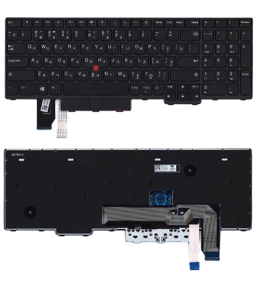 Клавиатура для ноутбука Lenovo Thinkpad P15 T15g черная с подсветкой