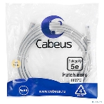 Шнур коммутационный Cabeus, Cat.5e, неэкр., U/UTP, RJ45/RJ45, LSZH, AWG24, 5м, серый, фото2