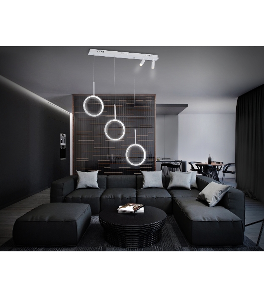 Светильник Ambrella light FL5277/3+2 WH белый 59W 3000K/4200K/6400K+4200K 800*200*1200 (ПДУ ИК)