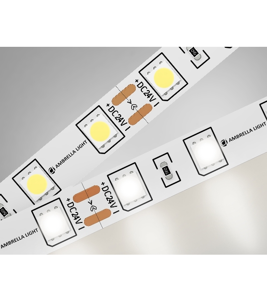 Светодиодная лента Ambrella light GS4002 5050 60Led/ 14.4W m/ 24V IP20 4500K/ 5000*10*1.87mm (2 конт.)