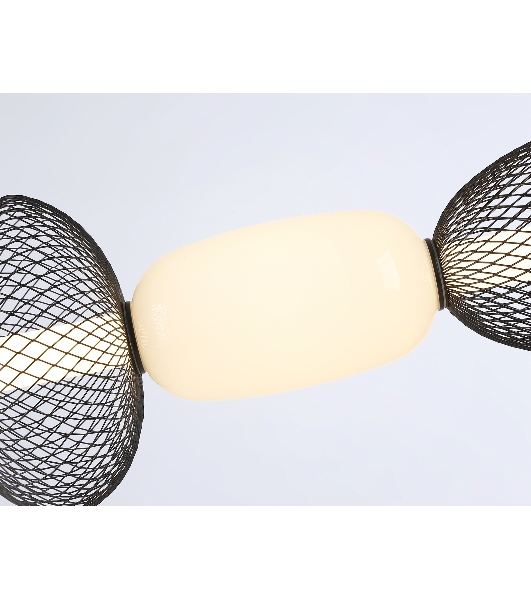 Подвесной светодиодный светильник Ambrella light LH11010 BK/FR черный/белый матовый 32W 3000K 915*220*220