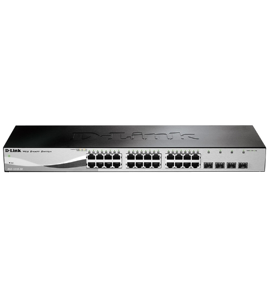 Коммутатор D-Link DGS-1210-28/F3A, 24×1 Гбит/с + 4×1 Гбит/с Combo, настраиваемый