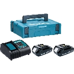 Набор Makita 2 шт BL1815N аккумулятор + 1 шт DC18SD зарядное устройсво + кейс 197143-8, фото3