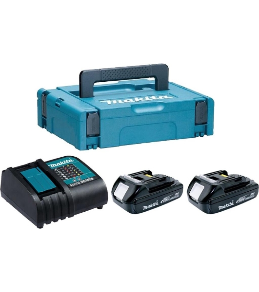 Набор Makita 2 шт BL1815N аккумулятор + 1 шт DC18SD зарядное устройсво + кейс 197143-8