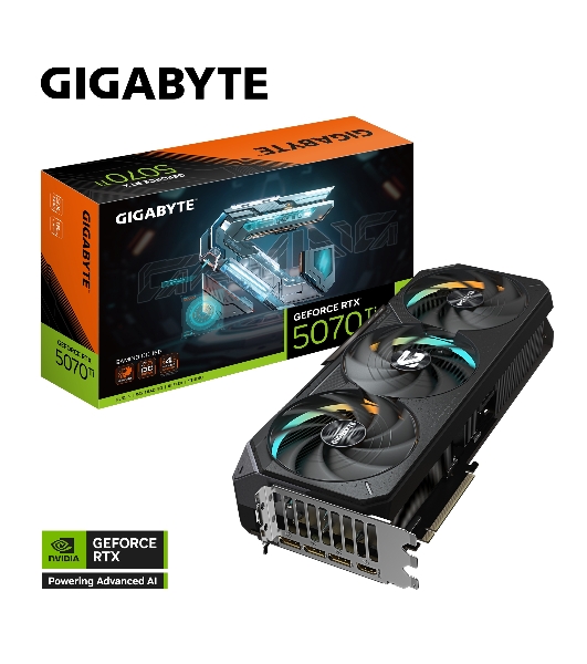 Видеокарта Gigabyte GV-N507TGAMING OC-16GD 1.0 NV RTX 5070TI 16Gb 256bit GDDR7 2805/28000/HDMI