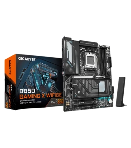 Материнская плата Gigabyte B850 GAMING X WIFI6E, AM5, AMD B850, 4xDDR5, 4xSATA, 3xM.2, 1xPCI-E 5.0 x16, 2xPCI-E 3.0 x1, 1xHDMI, 1xDP, 1x 2.5Gb LAN, 3xUSB-A 3.2 Gen 1, 1xUSB-A 3.2 Gen 2, 3xUSB-A 2.0, 1xUSB-C 3.2 Gen 2, 3x3.5 мм, 7.1, ATX