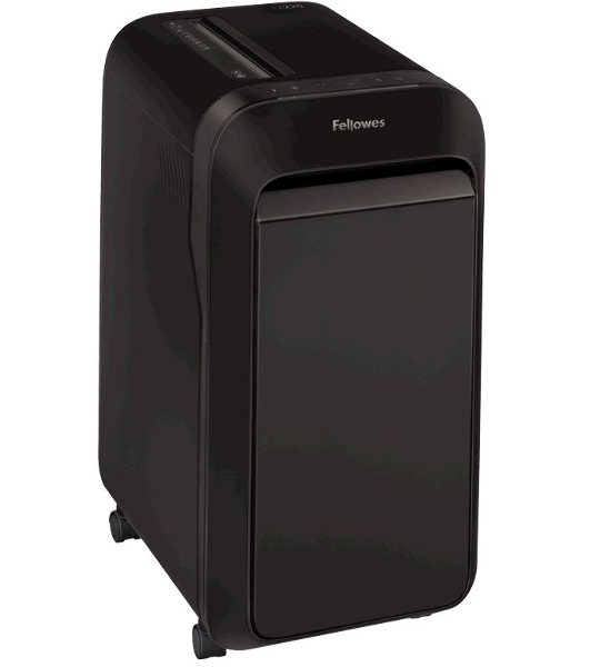 Шредер Fellowes PowerShred LX220 черный (секр.P-4)/перекрестный/20лист./30лтр./скрепки/скобы/пл.карты