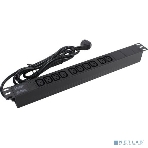 Блок розеток горизонтальный ExeGate ServerPro PDU-19H005 Al-10C13-EU3, 19', 1U, Алюминий, 10 IEC 320 C13, кабель с евровилкой VDE-250V-16A-3*1.5мм2, 3 метра, черный, фото2