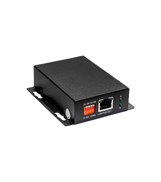 PoE удлинитель 10M/100M Fast Ethernet на 400м (до 30W).Увеличение расстояния передачи данных + питание на 100м (В режиме 'S' - до 400м). Совместим с оборудованием PoE IEEE 802.3af/at. Порты: вх.- 1 x RJ45 (10/100 Base-T), роз. 2.1x5мм DC; вых.- 1 x RJ45 (10/100 Base-T). Выходной порт имеет возможность выбора метода подачи PoE (A, B, A+B).2 способа получения питания: от источника PoE/от блока питания через DC разъем). Питание: DC12-56V(30W). Размеры (ШxВxГ): 88x25x60мм. Рабочая температура: -10.