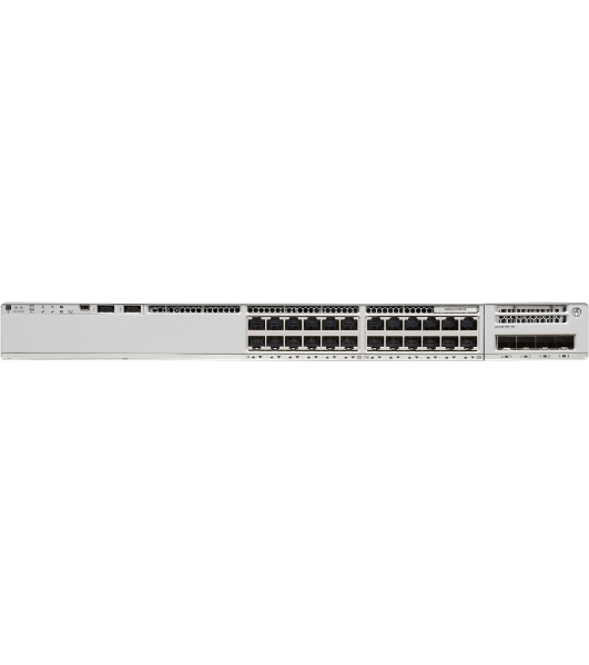 Коммутатор Cisco Catalyst C9300L-24P-4X-E, 24×1 Гбит/с, 4×10 Гбит/с SFP+, управляемый