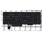 Клавиатура для ноутбука Lenovo Thinkpad P15 T15g черная с подсветкой, фото3