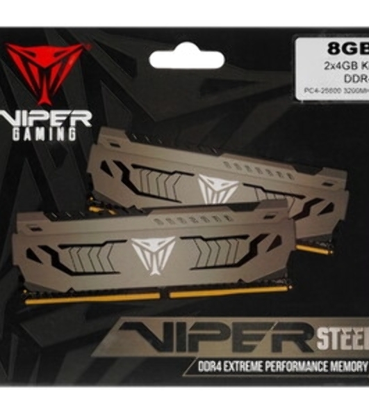 Оперативная память Patriot Viper Steel, DDR4, 8GB (1x8GB), 3200MHz, CL22, с радиатором, черный, SO-DIMM