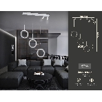 Светильник Ambrella light FL5277/3+2 WH белый 59W 3000K/4200K/6400K+4200K 800*200*1200 (ПДУ ИК), фото6