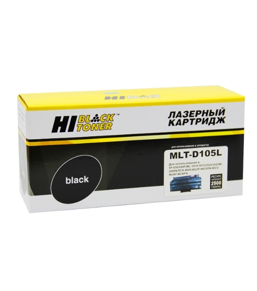 Расходные материалы Hi-Black MLT-D105L Картридж для Samsung ML1910/1915/2525/2525W/2580N/SCX4600, с чипом, 2500 стр.    