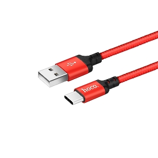Кабель HOCO X14 USB 2.0, AM/Type-C M, черно-красный, 1м