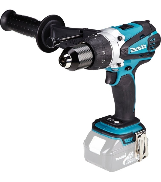 Дрель-шуруповерт Makita DHP458Z, 18 В, 0 Ач, 91 Нм, щеточный, ударный