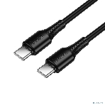 Кабель USB2.0 Hoco Type-C/Type-C, 3А, 60Вт, X120, 1м, черный, коробка, фото7