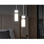 Светильник Ambrella light LH56122 BS/FR латунь/белый матовый E14 max 40W D65*1500, фото 1