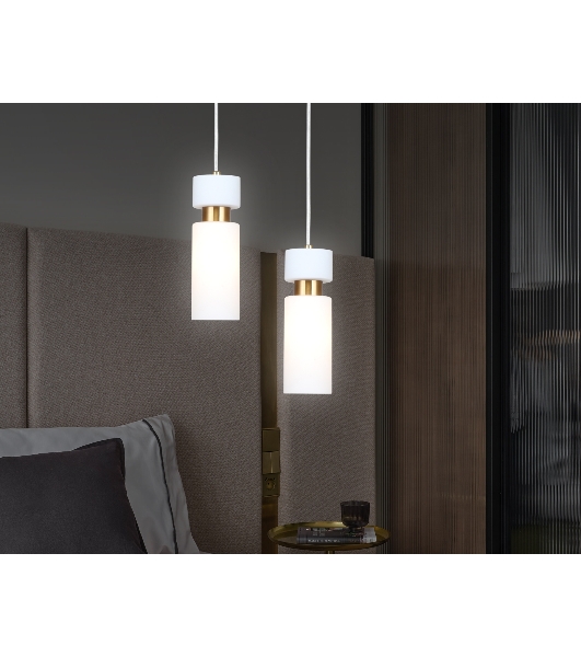 Светильник Ambrella light LH56122 BS/FR латунь/белый матовый E14 max 40W D65*1500