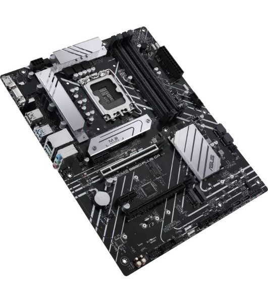 Материнская плата ASUS PRIME B660-PLUS D4, Socket LGA 1700, Intel B660, 4xDDR4, 4xSATA, 3xM.2, 1xPCIe 4.0 x16, 1xPCIe 3.0 x4, 1xHDMI, 1xDP, 1xVGA, 1x 1Gb LAN, 1xUSB-C 3.2 Gen 2x2, 2xUSB-A 3.2 Gen 2, 1xUSB-A 3.2 Gen 1, 2xUSB-A 2.0, 7.1, ATX
