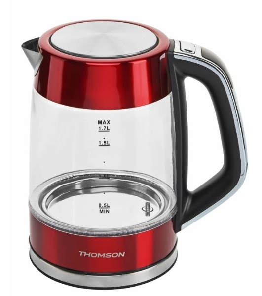 Чайник электрический Thomson K20ES-2001 GLASS 1.7L RED