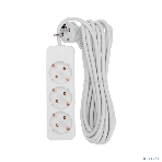 Удлинитель 3 гнезда, 5 м, 3х0,75 мм², с/з, белый PROconnect, фото3