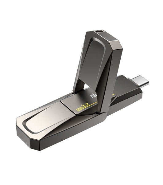 Флешка USB Netac US5 (NT03US5C-512G-32TA), 512Gb, USB 3.2/TypeC, R/W 550/500, черный