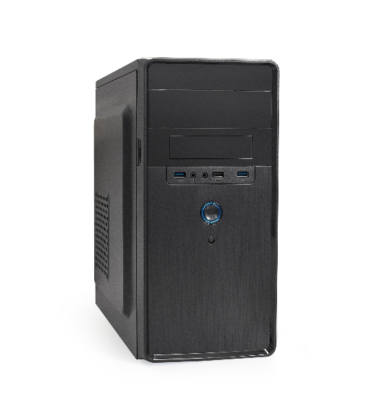 Компьютерный корпус Minitower ExeGate BA-309U2-UNS500 (mATX, БП UNS500 с вент. 12см, 1хUSB+2хUSB 3.0, HD аудио, черный)