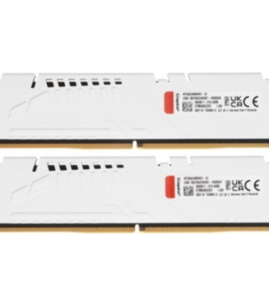 Оперативная память Kingston Fury Beast, DDR5, 32Gb (1x32Gb), 5600MHz, CL36, DIMM, с радиаторами, белый