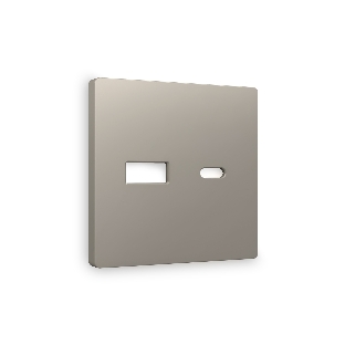 Лицевая панель ALFA (Серо-бежевый матовый) для розетки 2USB A+C QUANT AP3710