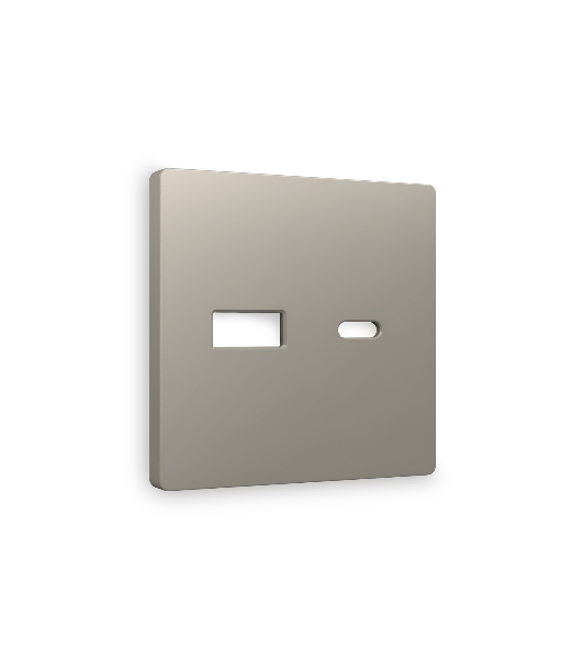 Лицевая панель ALFA (Серо-бежевый матовый) для розетки 2USB A+C QUANT AP3710