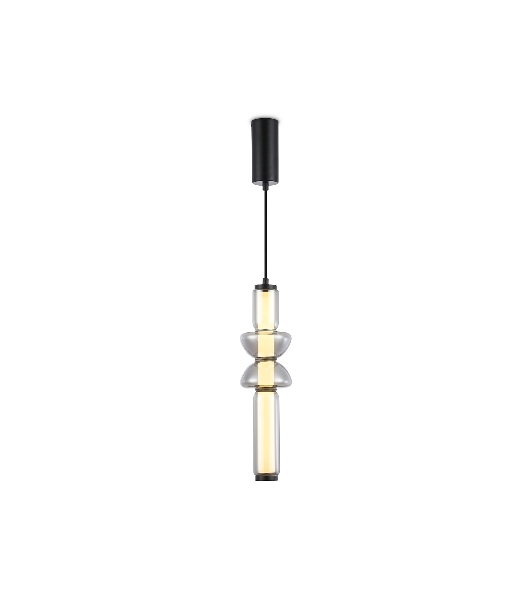 Подвесной светодиодный светильник Ambrella light LH11021 BK/SM черный/дымчатый 17W 3000K D120*435