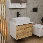 Комплект для ванной, 3 предмета (Тумба подвесная Bau Blackwood 60 + Раковина BAU Hotel 51х37, Смеситель высокий Hotel Black, черный), фото6