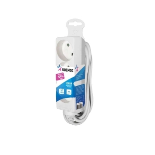 Удлинитель Космос 3х3 м без заземл. 16А IP20 ПВС 2х1