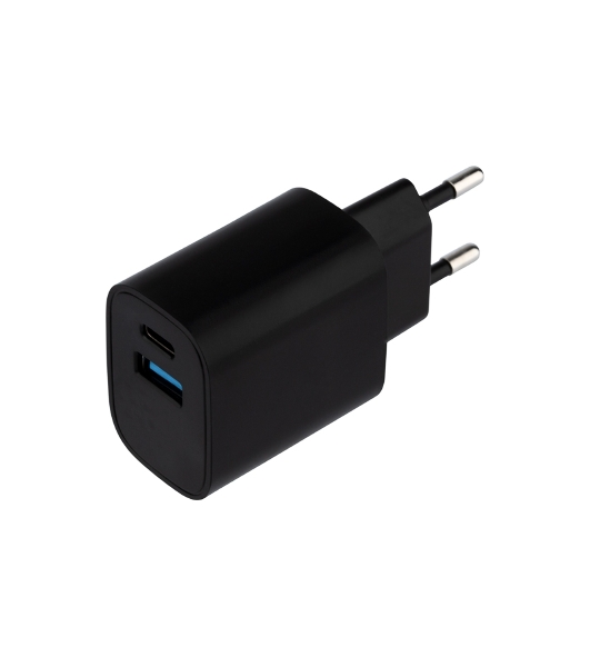 Сетевое зарядное устройство Rexant USB + Type-C, 5V, 2.4 A, черный