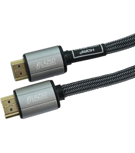 Кабель видео LAZSO WH-111-B HDMI (m)/HDMI (m) 1м. позолоченные контакты черный