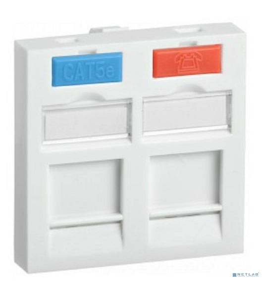 Вставка ITK CS6-22M 45x45 2xJack пластик белый (упак.:1шт)