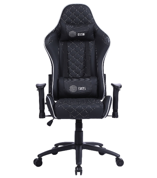 Кресло Cactus CS-CHR-030BLS черный, экокожа, подголовник