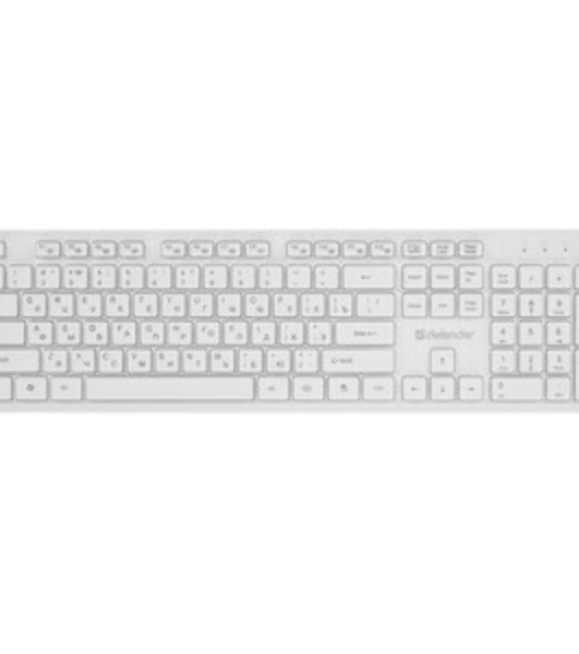 Комплект клавиатура+мышь Defender Auckland C-987 беспроводной, USB, 1600 DPI, белый