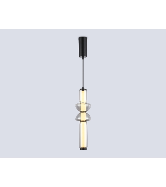 Подвесной светодиодный светильник Ambrella light LH11021 BK/SM черный/дымчатый 17W 3000K D120*435