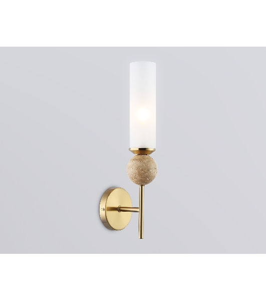 Настенный светильник Ambrella light LH53254 BS/FR латунь/белый матовый E14 max 40W 110*100*400