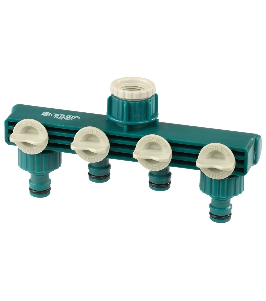 Распределитель RACO 4250-55258C 4хканальный original резьба внешняя-наконечник 1/2''x3/4''
