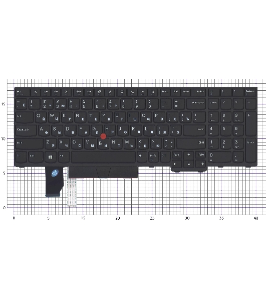 Клавиатура для ноутбука Lenovo Thinkpad T15p P15v черная