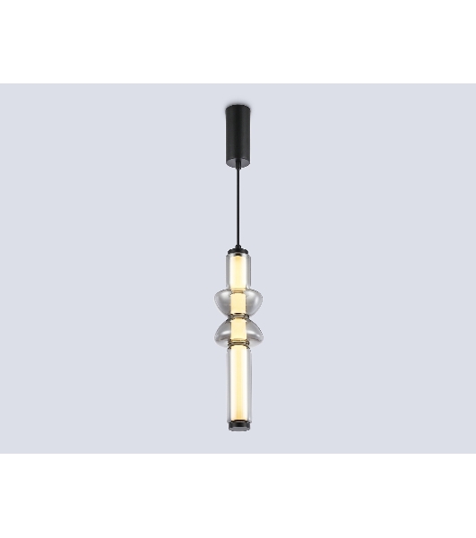 Подвесной светодиодный светильник Ambrella light LH11021 BK/SM черный/дымчатый 17W 3000K D120*435