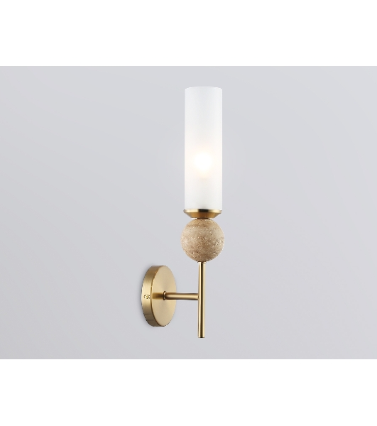 Настенный светильник Ambrella light LH53254 BS/FR латунь/белый матовый E14 max 40W 110*100*400