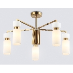 Люстра Ambrella light LH56124/5 BS/FR латунь/белый матовый E14*5 max 40W D605*350, фото7
